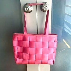 Vintage Harvey’s Seatbelt Tote - Pink